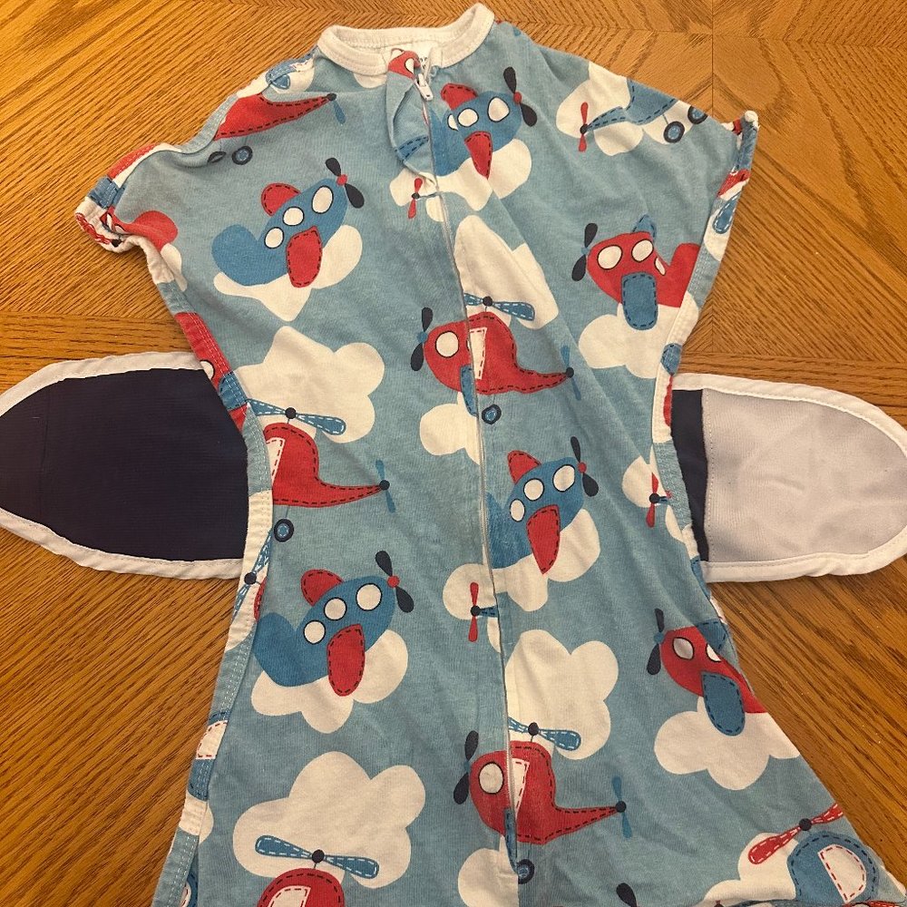 Zipadee Zip Blue Airplane Size XS 3-6 Months & Belly Band